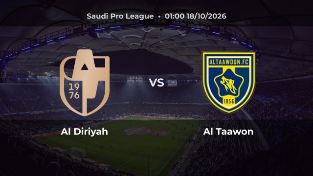 Nhận định Al Diriyah vs Al Taawon: Chủ nhà hướng tới thắng hoặc hòa