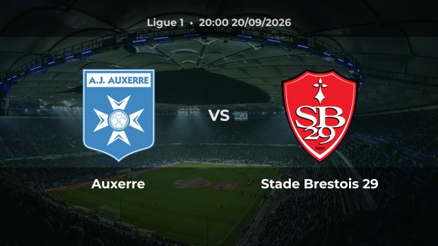 Nhận định trận Auxerre vs Stade Brestois 29 vòng 5 Ligue 1 mùa 2026/27