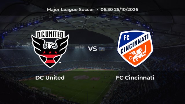 Nhận định DC United vs FC Cincinnati: Cincinnati đứng thứ 8 trước lượt cuối