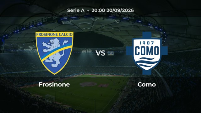 Nhận định trận Frosinone vs Como vòng 5 Serie A mùa 2026/27
