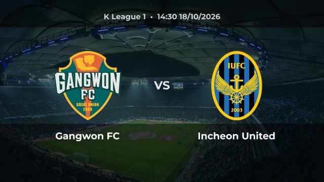 Nhận định Gangwon FC vs Incheon United: Chủ nhà thắng hoặc hòa