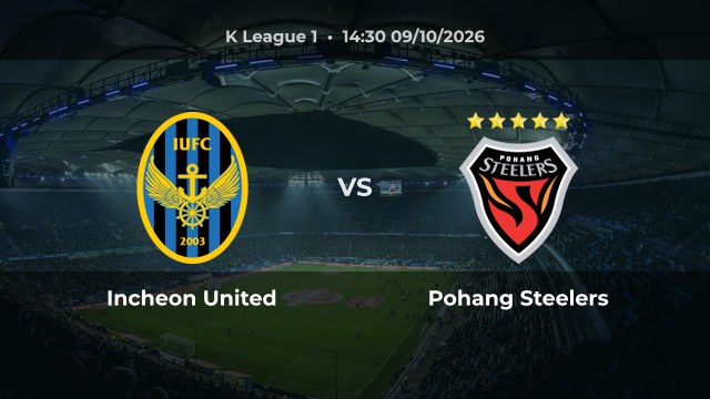 Nhận định Incheon United vs Pohang Steelers: Khách có thể thắng hoặc hòa