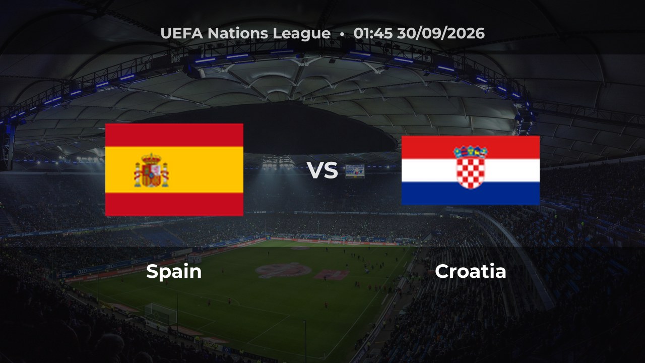 Nhận định Spain vs Croatia, 01:45 ngày 30/09/2026: Thử thách cân sức ở Nations League