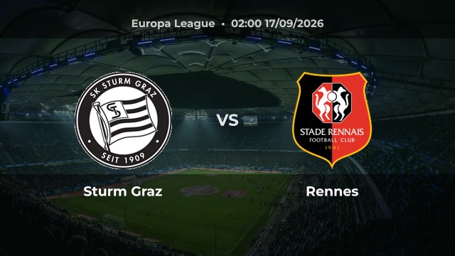 Nhận định trận Sturm Graz vs Rennes tại Europa League 2026/27 vòng bảng