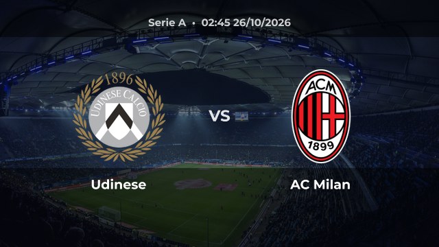 Nhận định Udinese vs AC Milan: Chủ nhà sa sút với chuỗi 5 trận thua
