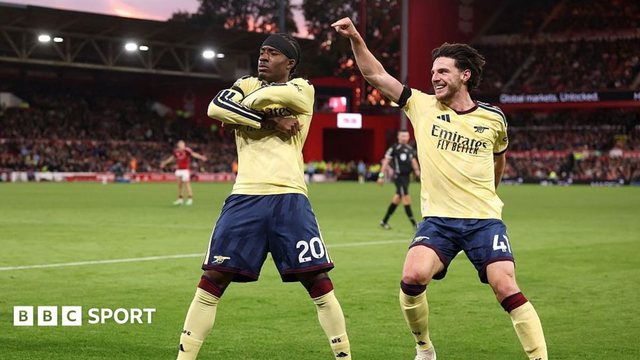 Noni Madueke ghi bàn quyết định, Arsenal vượt qua Nottingham Forest